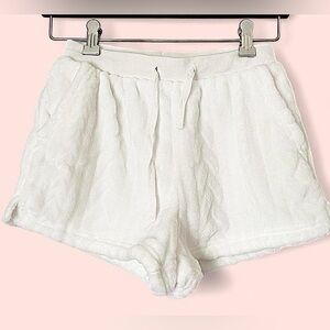 Cozy Cable Knit Fuzzy Fleece Shorts (Like New)